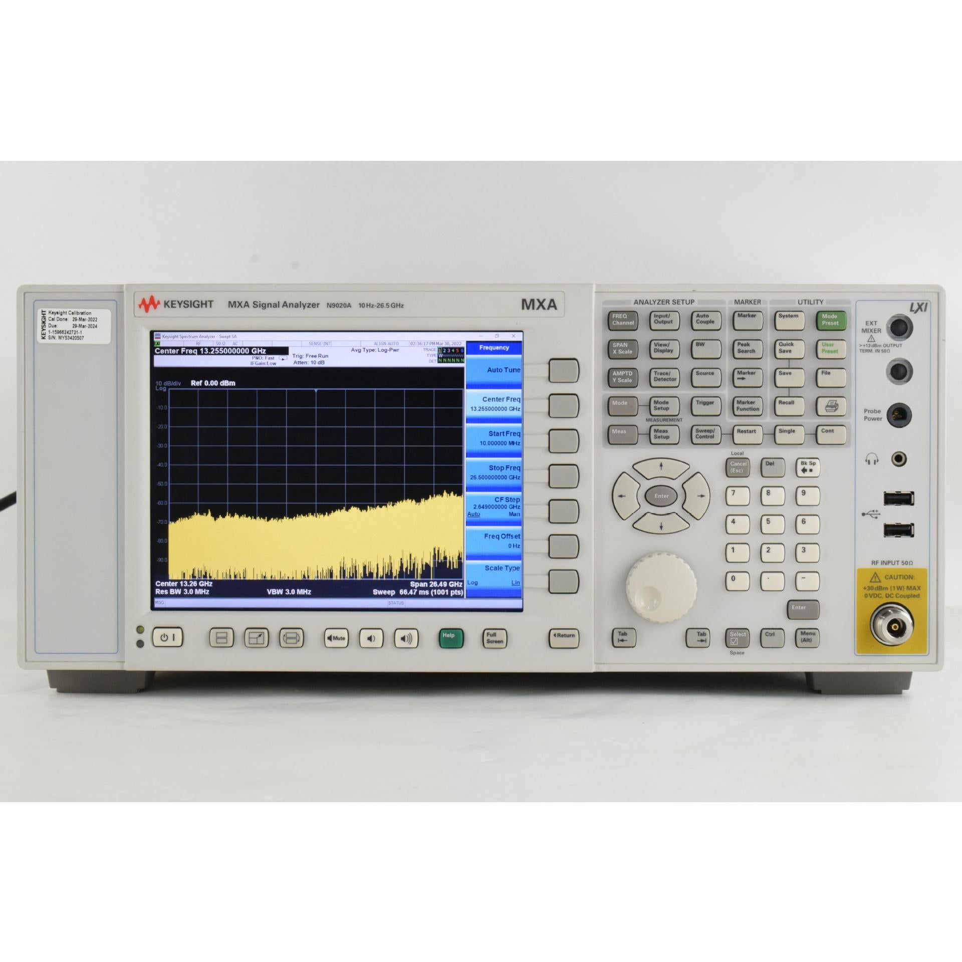 Used of Used of Keysight N9020A MXA Signal Analyzer, 10 Hz to 26.5 GHz ...